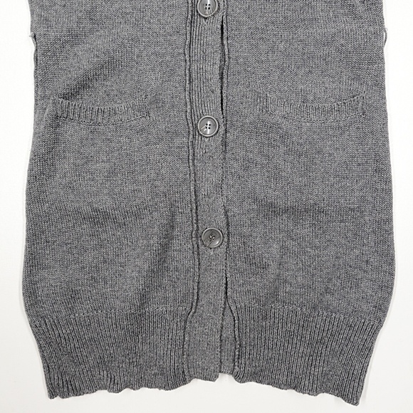 MALVIN ANTHRO Cardigan Tunic Length Sweater Alpaca Wool Gray Women Sz 10/Euro 40 - Picture 6 of 10